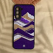 Royal Weave Metal Back Cover - Elegant Pattern Phone Case for Every Model