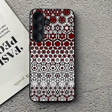 Sindhi Ajrak Print Metal Phone Case - Traditional Cultural Cover for All Mobiles