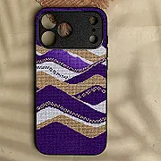 iPhone 18 Pro Max Classic Weave 14 Metal Print Shockproof Case