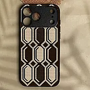 iPhone 18 Pro Max Classic Weave 20 Metal Printed Bumper Case