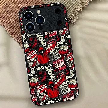 iPhone 18 Pro Max Boom Red Metal Print Shockproof Bumper Case