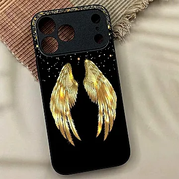 iPhone 18 Pro Max Angel Wings Design 1 Metal Print Bumper Case