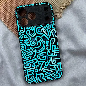 iPhone 18 Pro Max Doodle Design Metal Print Shockproof Case