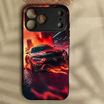 iPhone 18 Pro Max Racing Design 3 Motorsport Metal Print Case