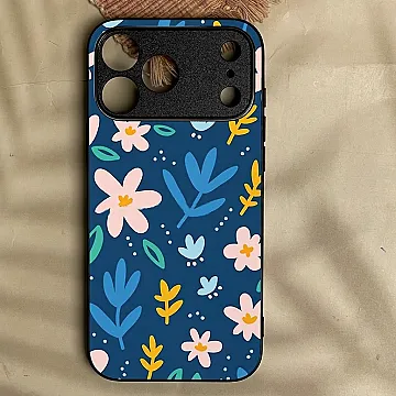 iPhone 18 Pro Max Colorful Flowers Metal Case – Shockproof
