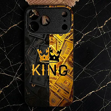 Apple iPhone 18 Pro Max King Design 9 Metallic Print Protective Bumper Cover