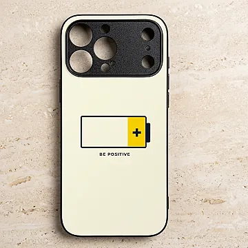 iPhone 18 Pro Max Be Positive Printed Bumper Case – Premium Metallic Style Cover