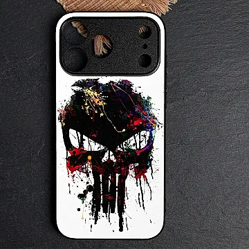 iPhone 18 Pro Max Punisher Skull Graphic – Premium Printed Bumper Case
