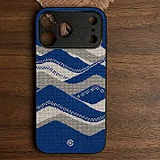 Iphone 18 Pro Max - Classic Weave Design 13 - Premium Metal Printed Soft Bumper Shock Proof Case