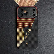 iPhone 18 Pro Max Classic Weave Design 2 – Premium Printed Soft Bumper Case