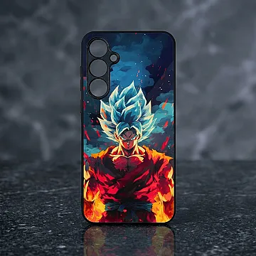 Goku Power-Up Metal Phone Case – Super Saiyan Ultra Shine Edition (All Models)