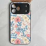 iPhone 18 Pro Max Seamless Flower Premium Metal Printed Soft Bumper Shockproof Case – Elegant Floral Protective Cover