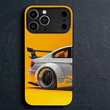 iPhone 18 Pro Max M3 GT2 Racing Car Premium Metal Printed Soft Bumper Shockproof Case – Sporty Protective Cover