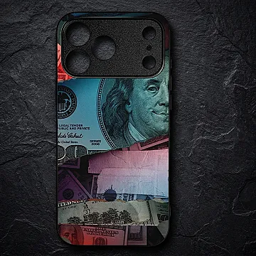 iPhone 18 Pro Max Dollar Premium Metal Printed Soft Bumper Shockproof Case – Bold Money Style Protective Cover