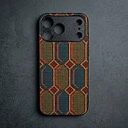 iPhone 18 Pro Case – Premium Metal-Printed Shockproof Soft Bumper with Woven Texture