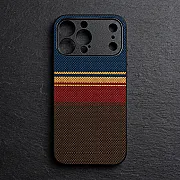 iPhone 18 Pro Case – Premium Metal-Printed Shockproof Soft Bumper with Elegant Weave Pattern