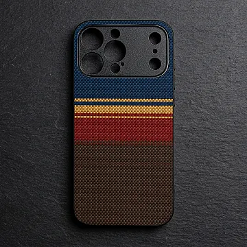 iPhone 18 Pro Case – Premium Metal-Printed Shockproof Soft Bumper with Elegant Weave Pattern