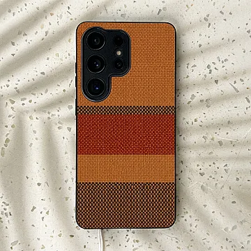 Samsung Galaxy S26 Ultra – Heritage Weave Motif 3 – Premium Metallic Print Flexible Bumper Shock-Resistant Case
