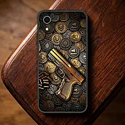 iPhone XR Dollar Design 7 Metal Printed Shockproof Soft Bumper Case