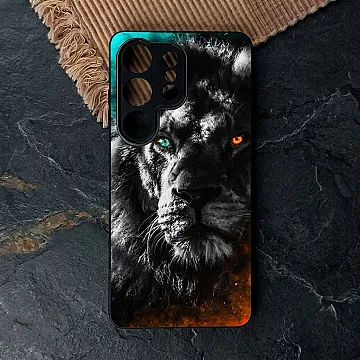 Galaxy S26 Ultra Case, Tiger Design 3 Metal Print Shockproof Soft Bumper Cover