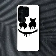 Galaxy S26 Ultra Case, Marshmello Face Metal Print Shockproof Soft Bumper Cover