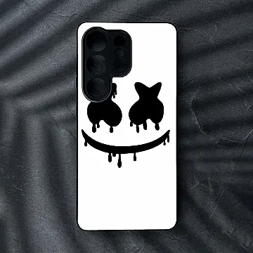 Galaxy S26 Ultra Case, Marshmello Face Metal Print Shockproof Soft Bumper Cover