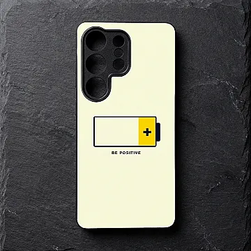Galaxy S26 Ultra Case, Be Positive Design Metal Print Shockproof Soft Bumper Cover