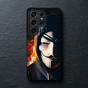 Galaxy S26 Ultra Case, Anonymous 2.0 Design 6 Metal Print Shockproof Soft Bumper Cover