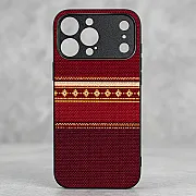 iPhone 18 Pro Case – Classic Weave Metal-Printed Soft Bumper Shockproof Protective Cover
