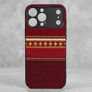 iPhone 18 Pro Case – Classic Weave Metal-Printed Soft Bumper Shockproof Protective Cover