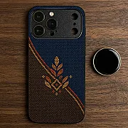 iPhone 18 Pro Case – Classic Weave Design 6 Metal-Printed Soft Bumper Shockproof Protective Cover