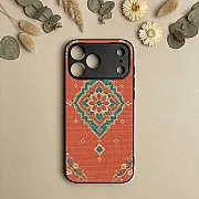 iPhone 18 Pro Protective Case – Classic Weave Design 18 Metal-Printed Shockproof Soft Bumper Cover