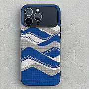 iPhone 18 Pro Case – Classic Weave Metal-Printed Soft Bumper Shockproof Protective Cover
