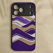 iPhone 18 Pro Case – Classic Weave Design 14 Metal-Printed Soft Bumper Shockproof Protective Cover