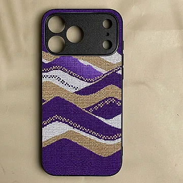 iPhone 18 Pro Case – Classic Weave Design 14 Metal-Printed Soft Bumper Shockproof Protective Cover