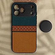 iPhone 18 Pro Case – Classic Weave Design 4 Metal-Printed Soft Bumper Shockproof Protective Cover