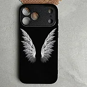 iPhone 18 Pro Case – Angel Wings Design 6 Metal-Printed Soft Bumper Shockproof Protective Cover