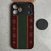 iPhone 18 Pro Case – Classic Weave Design 10 Metal-Printed Soft Bumper Shockproof Protective Cover