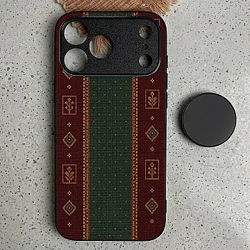 iPhone 18 Pro Case – Classic Weave Design 10 Metal-Printed Soft Bumper Shockproof Protective Cover