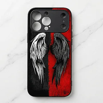 iPhone 18 Pro Case – Angel 2.0 Design 10 Metal-Printed Soft Bumper Shockproof Protective Cover