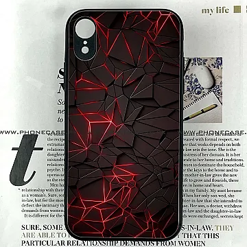 iPhone XR 3D Design 7 Premium Metal-Printed Shockproof Soft Bumper Case