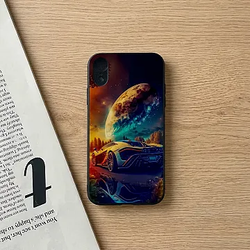 iPhone XR Racing Design 5 Premium Metal-Printed Shockproof Soft Bumper Case