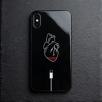 iPhone XR Heart Design 8 Premium Metal Printed Soft Bumper Shockproof Case