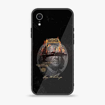 iPhone XR Dollar Design 10 Premium Metal Printed Soft Bumper Shockproof Case
