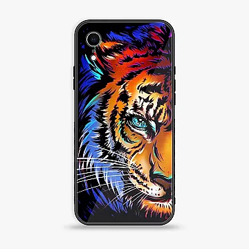 iPhone XR Tiger Art Metal Print Case – Soft Shockproof Bumper Cover (CS-46260)