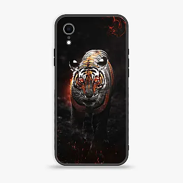 iPhone XR Tiger Series Design 6 Metal Print Case – Soft Shockproof Bumper Cover (CS-19453)