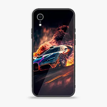 iPhone XR Racing Design 4 Case – Premium Metal Printed Soft Bumper Shockproof Cover