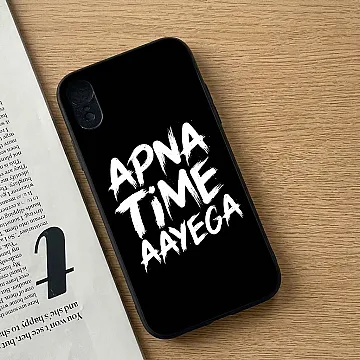 iPhone XR Apna Time Ayega Case – Premium Metal Printed Soft Bumper Shockproof Cover