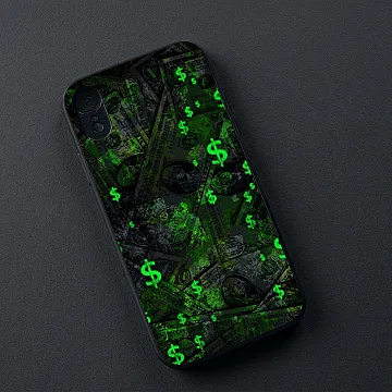 iPhone XR Dollar Series Case Collection – Premium Metal Printed Money Design Soft Bumper Shockproof Cover