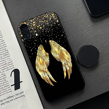 iPhone XR Angel Wings Case – Premium Metal Print Soft Shockproof Bumper Cover